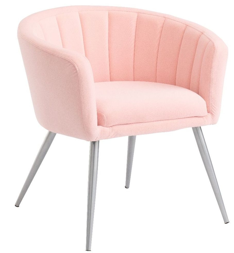 Product photograph of Lillie Pink Fabric Tub Chair from Choice Furniture Superstore.