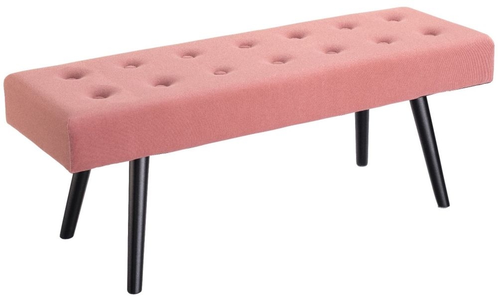 Product photograph of Florrie Pink Fabric Bench from Choice Furniture Superstore.