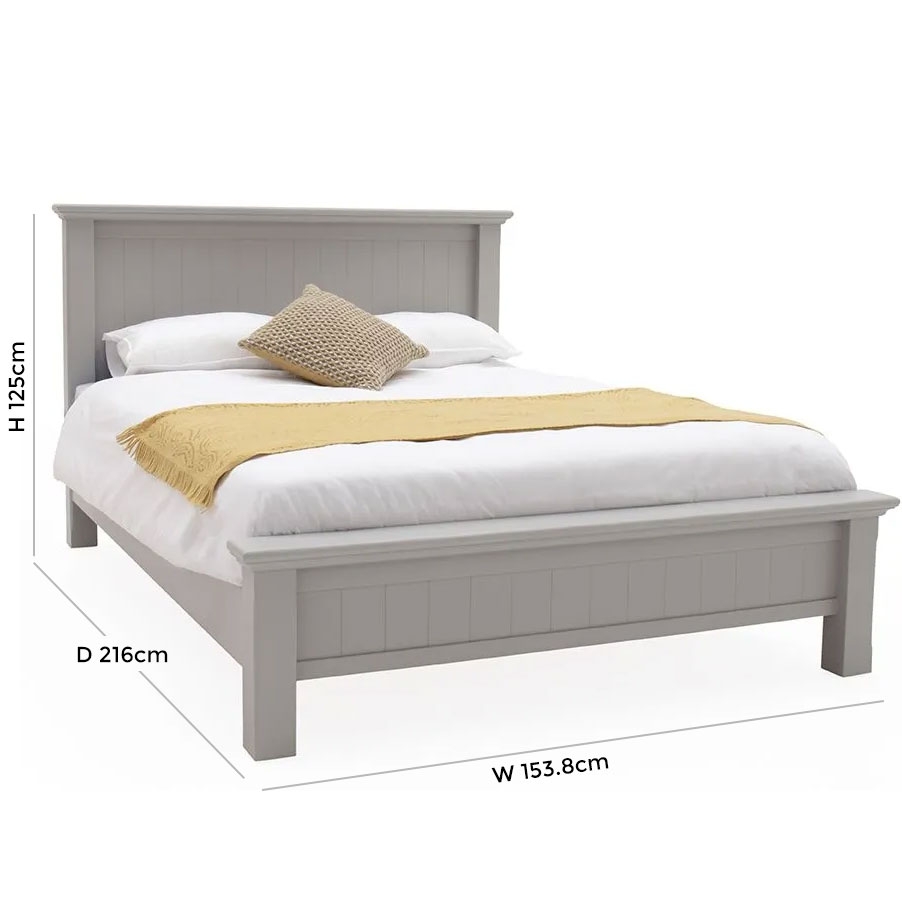 Product photograph of Vida Living Turner Grey Painted Bed from Choice Furniture Superstore.