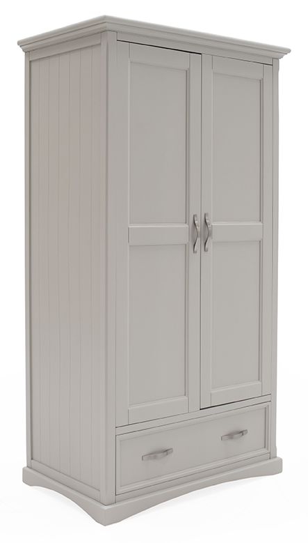 Product photograph of Vida Living Turner Grey Painted 2 Door Wardrobe from Choice Furniture Superstore.