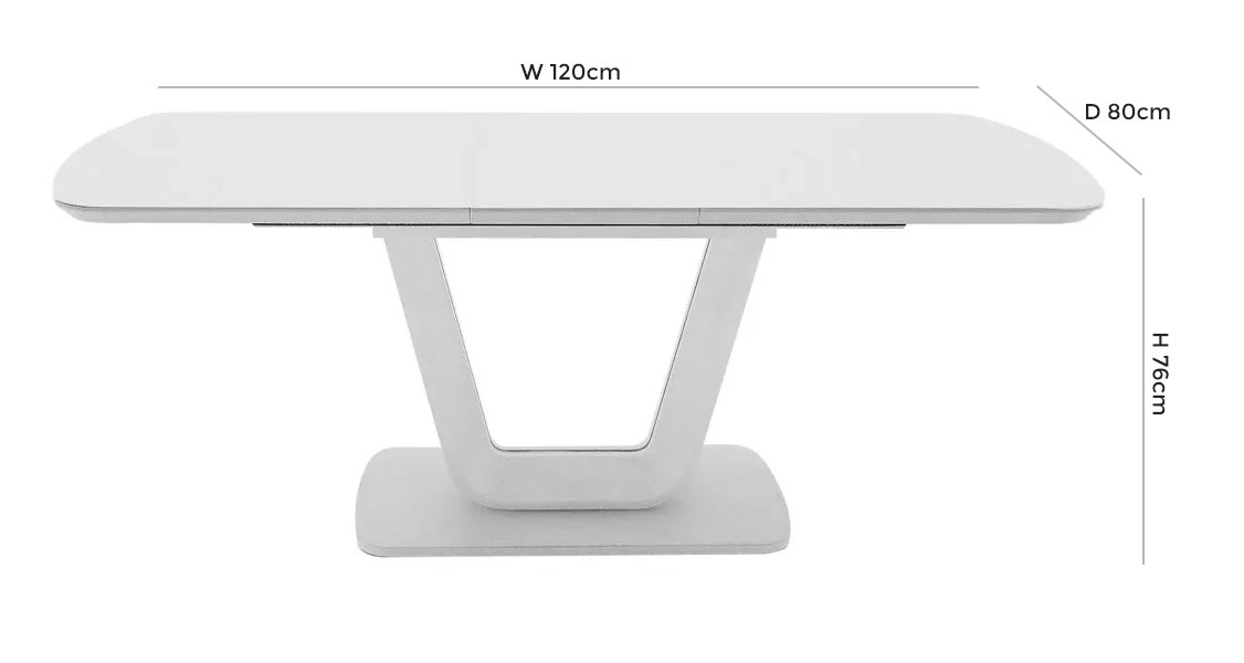 Product photograph of Vida Living Lazzaro 120cm-160cm Extending Dining Table from Choice Furniture Superstore.