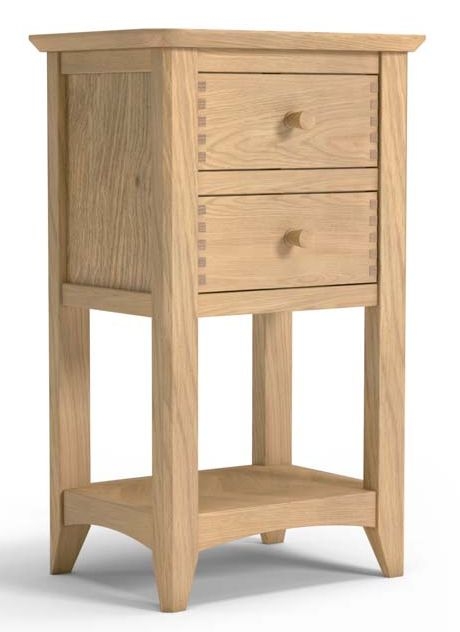 Product photograph of Celina Parquet Style Light Oak Lamp Table With 2 Storage Drawers from Choice Furniture Superstore.