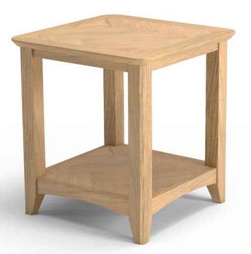 Product photograph of Celina Parquet Style Light Oak Square Side Table from Choice Furniture Superstore.