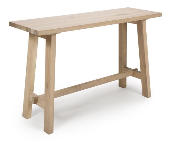 Product photograph of Bergen Oak Console Table from Choice Furniture Superstore.