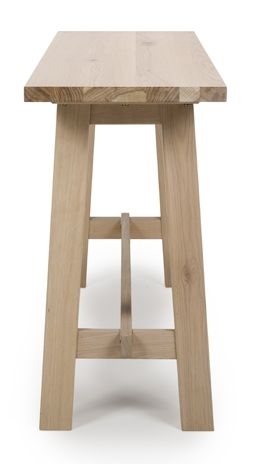 Product photograph of Bergen Oak Console Table from Choice Furniture Superstore.