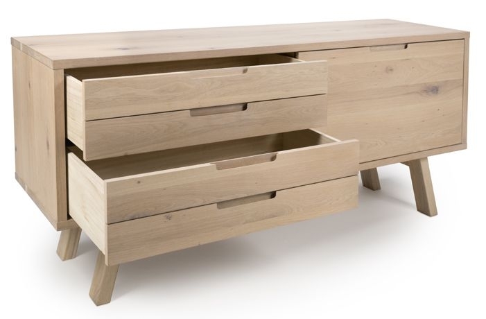 Product photograph of Bergen Oak Sideboard from Choice Furniture Superstore.