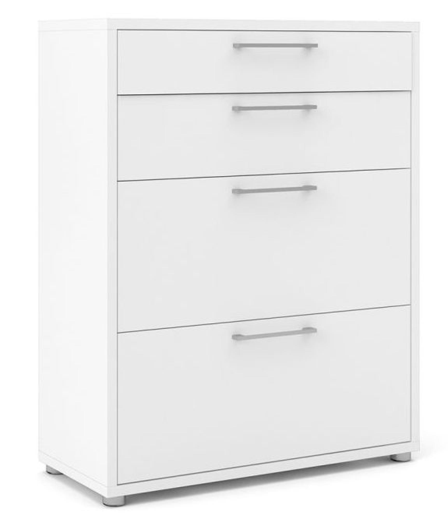 Product photograph of Prima White 4 Drawer Office Storage Cabinet from Choice Furniture Superstore.