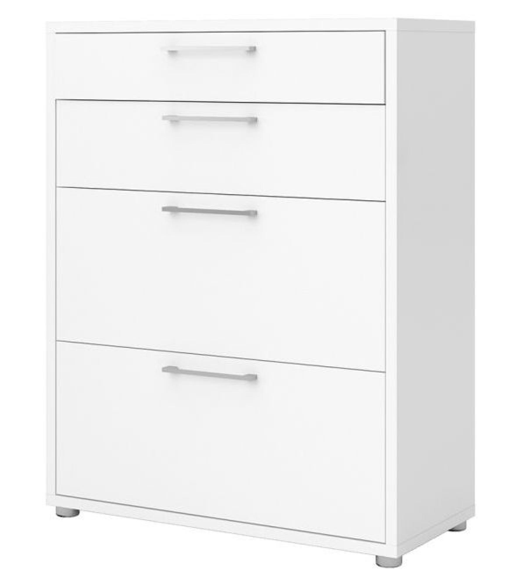 Product photograph of Prima White 4 Drawer Office Storage Cabinet from Choice Furniture Superstore.