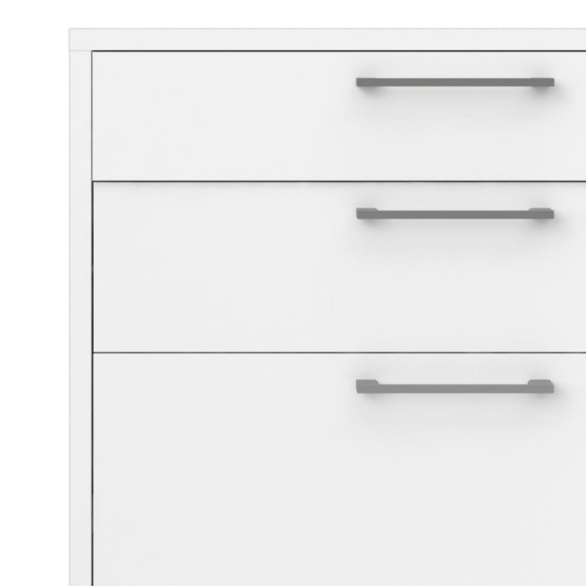 Product photograph of Prima White 4 Drawer Office Storage Cabinet from Choice Furniture Superstore.