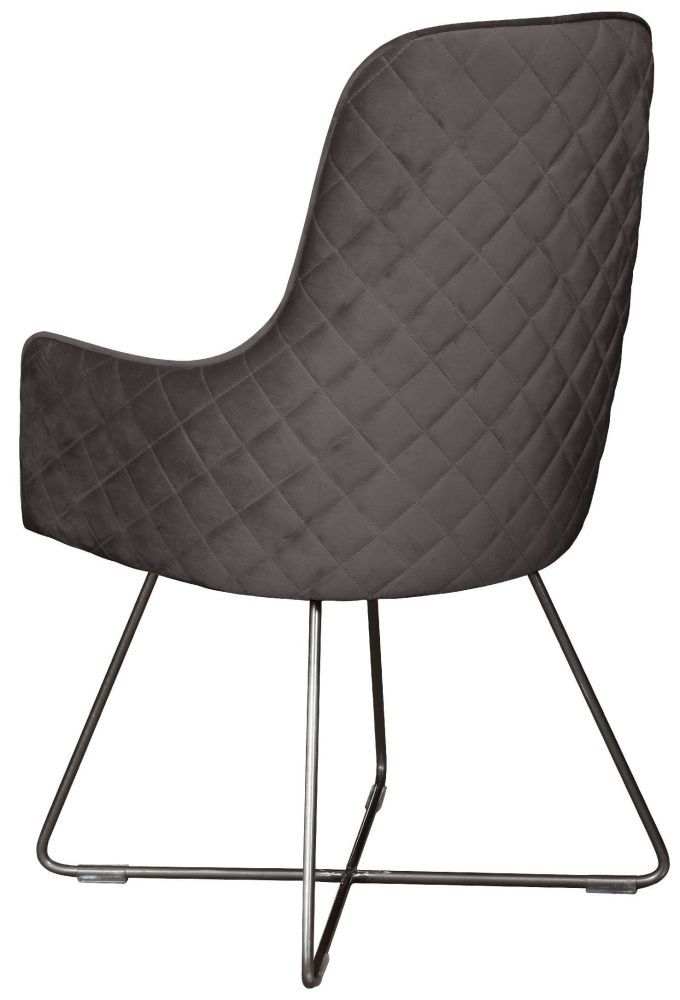 Product photograph of Carlton Additions Utah Plush Steel Dining Chair Sold In Pairs from Choice Furniture Superstore.