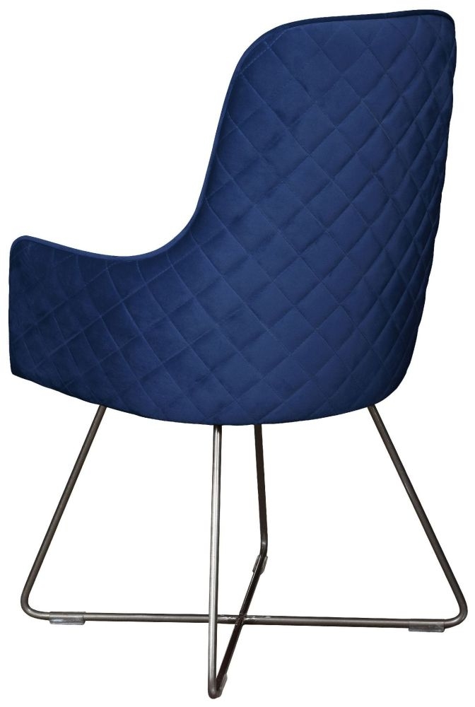 Product photograph of Carlton Additions Utah Plush Marine Dining Chair Sold In Pairs from Choice Furniture Superstore.