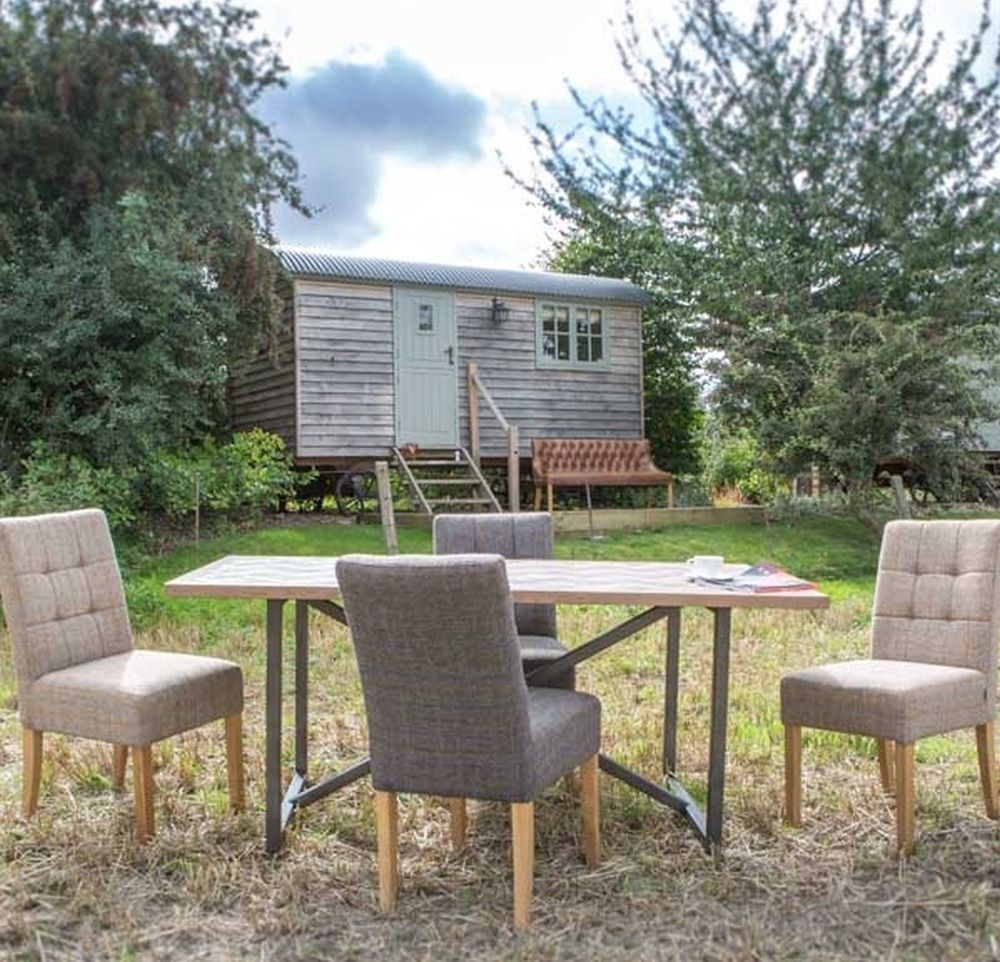 Product photograph of Carlton Additions Colin Hunting Lodge Grey Fabric Dining Chair Sold In Pairs from Choice Furniture Superstore.