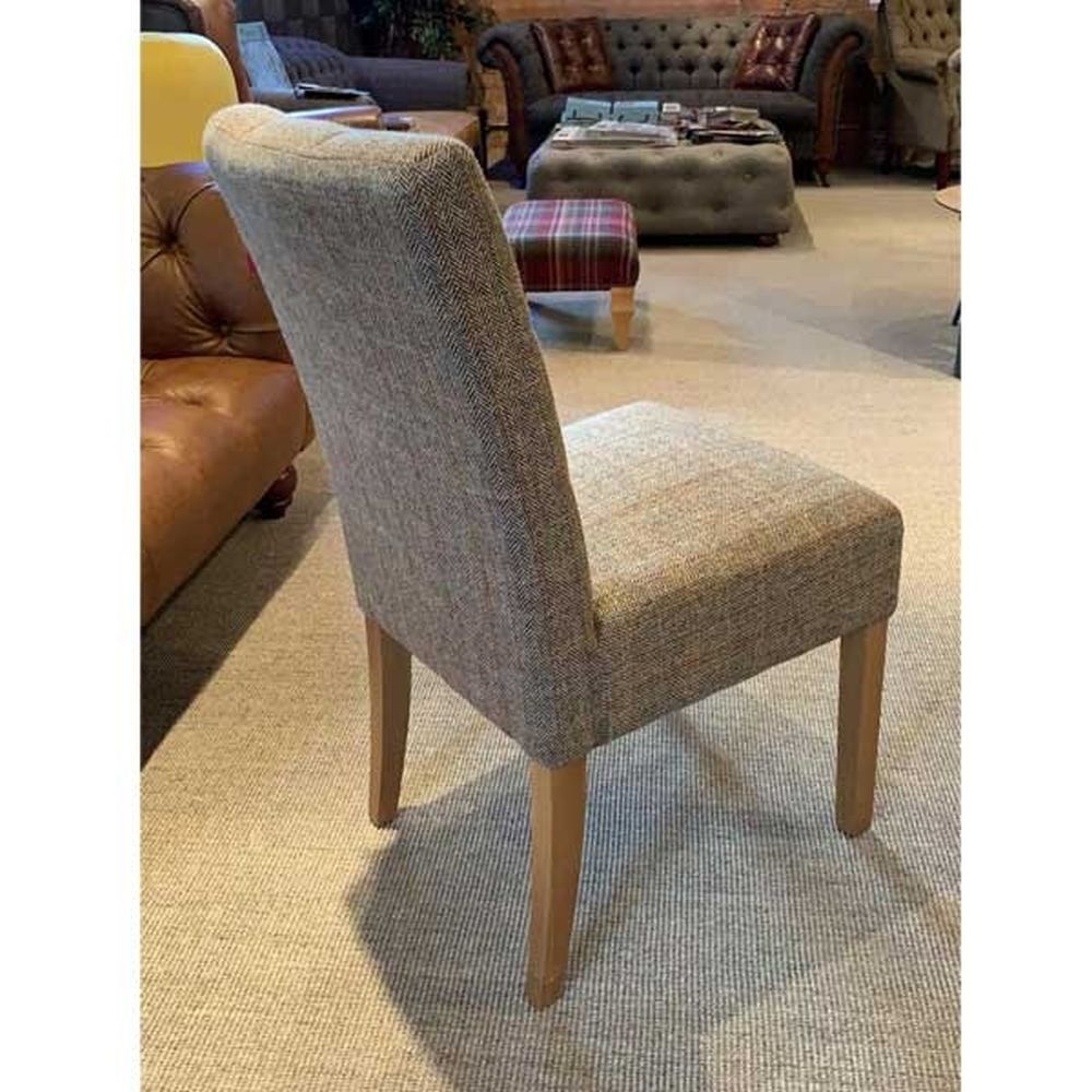 Product photograph of Carlton Additions Colin Hunting Lodge Grey Fabric Dining Chair Sold In Pairs from Choice Furniture Superstore.