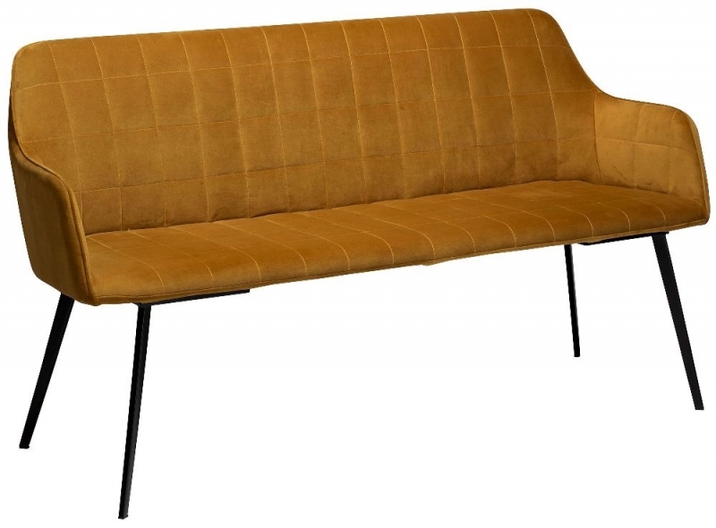 Product photograph of Dan Form Embrace Bronze Velvet Bench from Choice Furniture Superstore.