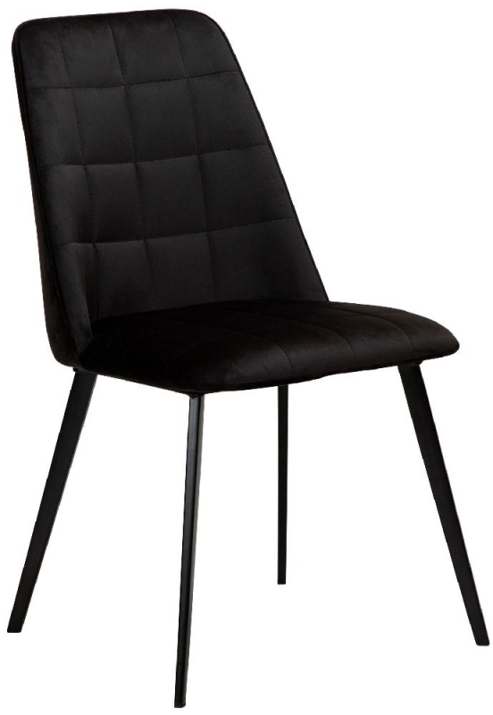 Product photograph of Embrace Meteorite Black Velvet Dining Chair from Choice Furniture Superstore.