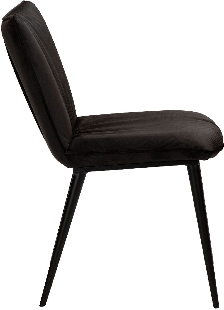 Product photograph of Join Meteorite Black Velvet Dining Chair from Choice Furniture Superstore.