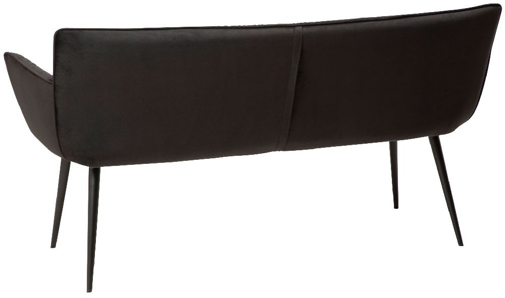 Product photograph of Dan Form Join Meteorite Black Velvet Bench from Choice Furniture Superstore.