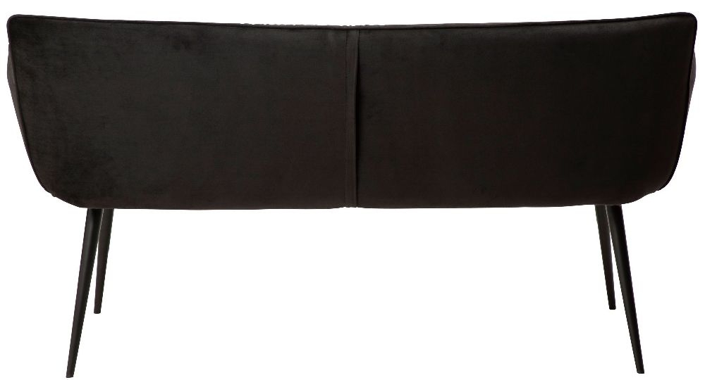 Product photograph of Dan Form Join Meteorite Black Velvet Bench from Choice Furniture Superstore.