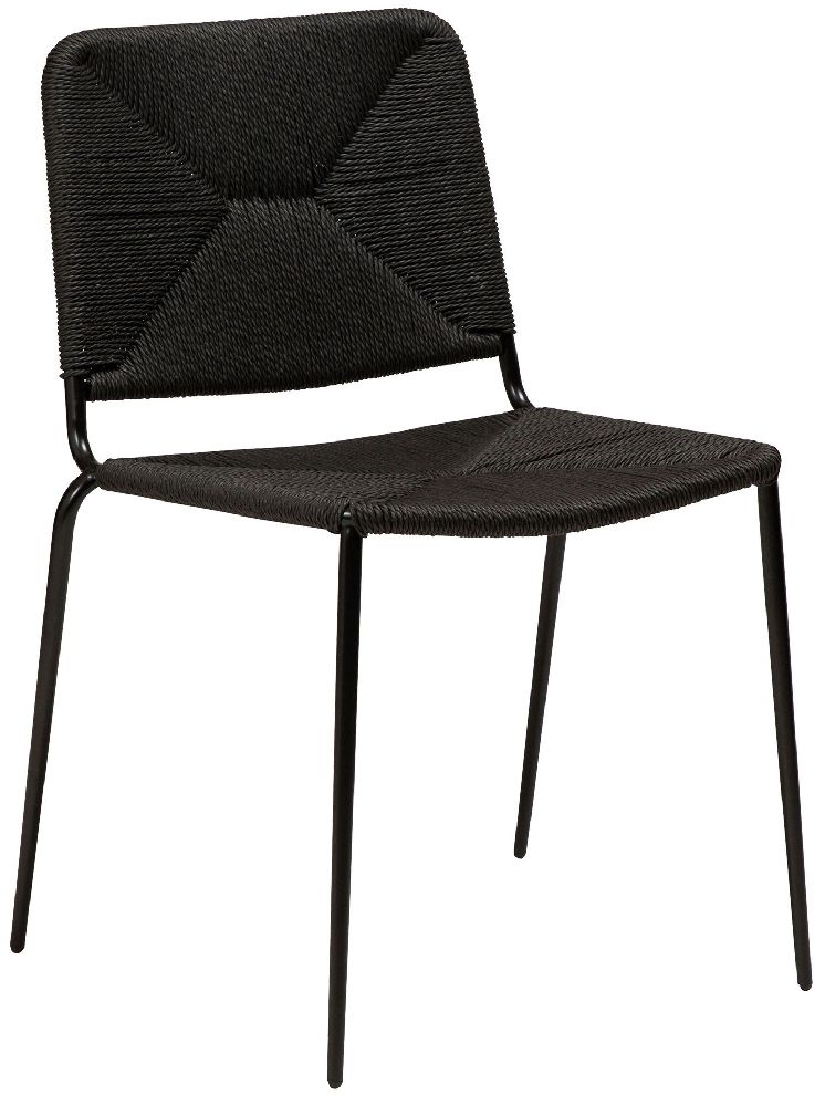 Product photograph of Stiletto Paper Cord Dining Chair - Comes In Black And Natural Options from Choice Furniture Superstore.