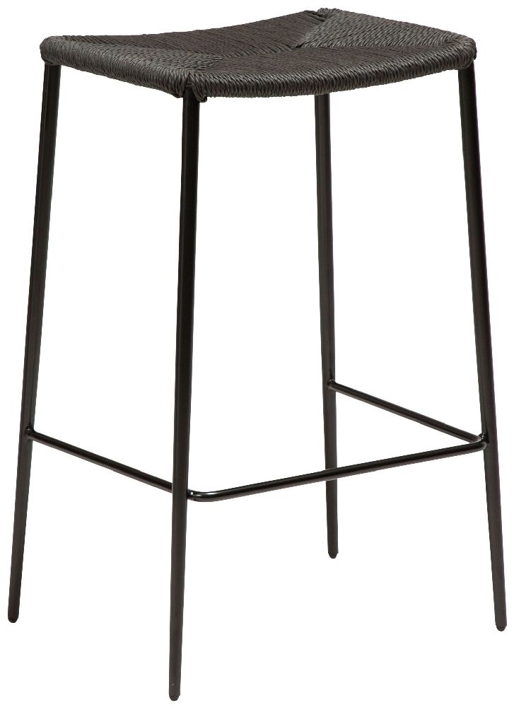 Product photograph of Stiletto Paper Cord Counter Stool - Comes In Black And Natural Options from Choice Furniture Superstore.