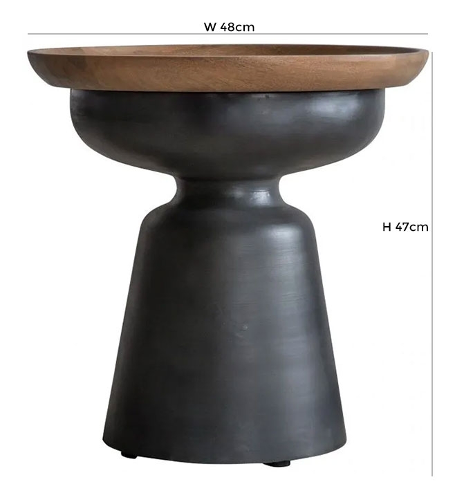 Product photograph of Swansea Mango Wood And Metal Side Table from Choice Furniture Superstore.