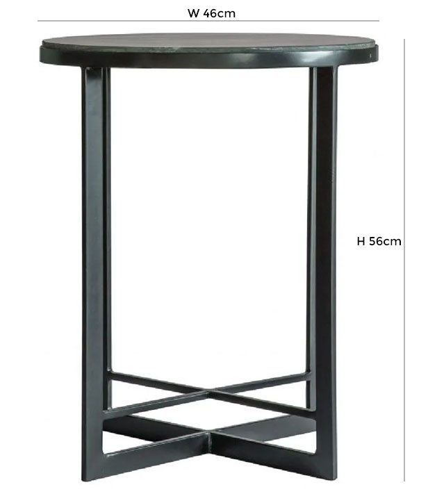 Product photograph of Augusta Marble Effect Side Table - Comes In Black And Silver Leg Options from Choice Furniture Superstore.