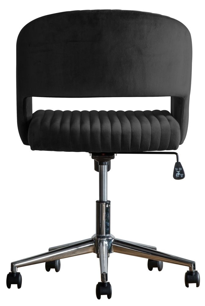 Product photograph of Murray Black Velvet Swivel Chair from Choice Furniture Superstore.