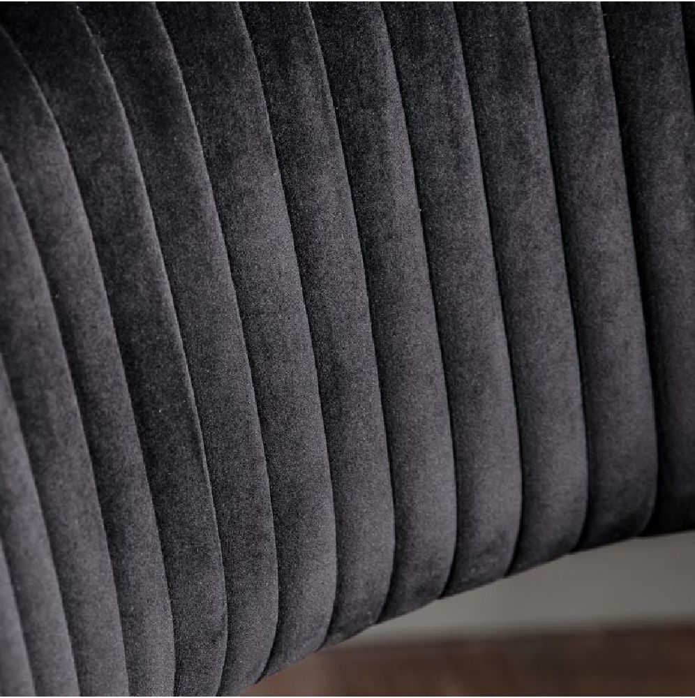 Product photograph of Murray Black Velvet Swivel Chair from Choice Furniture Superstore.