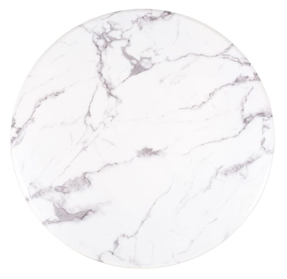 Product photograph of Degas 120cm White Faux Marble Dining Table from Choice Furniture Superstore.