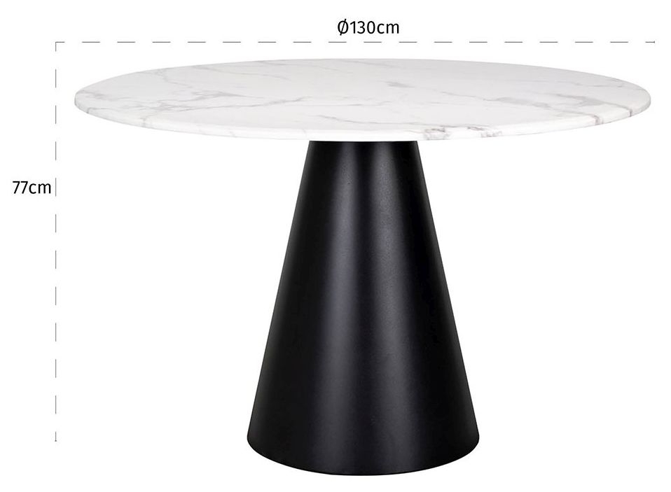Product photograph of Degas 120cm White Faux Marble Dining Table - 4 Seater from Choice Furniture Superstore.