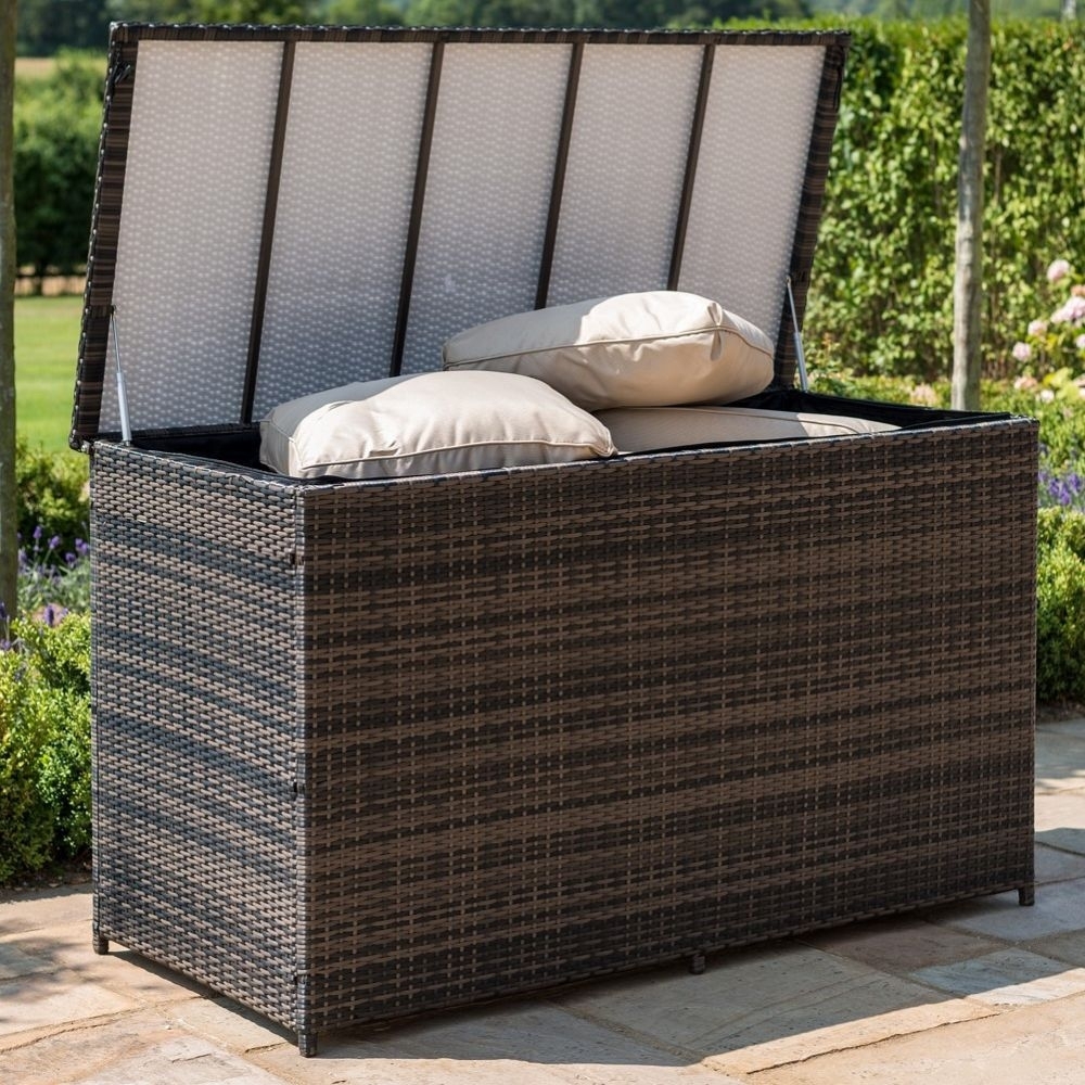 Product photograph of Maze Flat Weave Brown Large Rattan Storage Box from Choice Furniture Superstore.