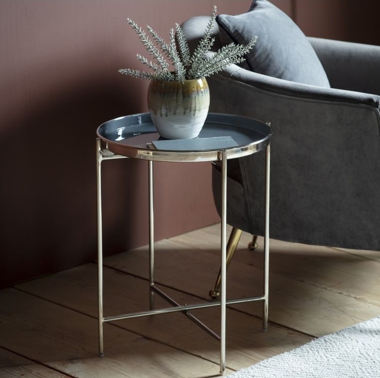 Product photograph of Dunfermline Silver Side Table from Choice Furniture Superstore.