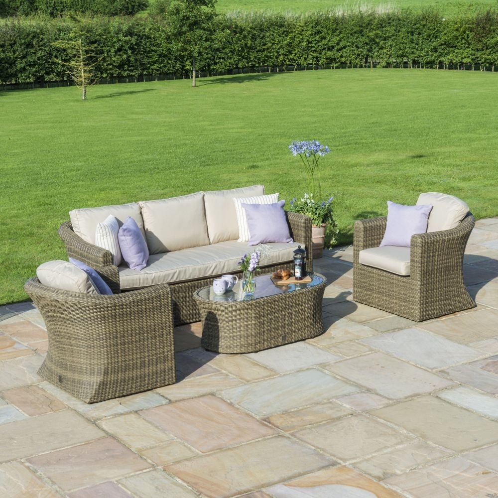 Product photograph of Maze Winchester 3 Seat Rattan Sofa Set from Choice Furniture Superstore.