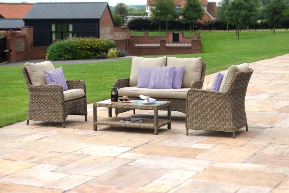 Product photograph of Maze Winchester Heritage Square Rattan Sofa Set from Choice Furniture Superstore.