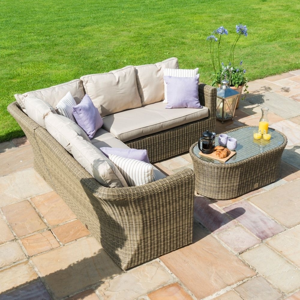 Product photograph of Maze Winchester Large Rattan Corner Sofa Group With Armchair from Choice Furniture Superstore.