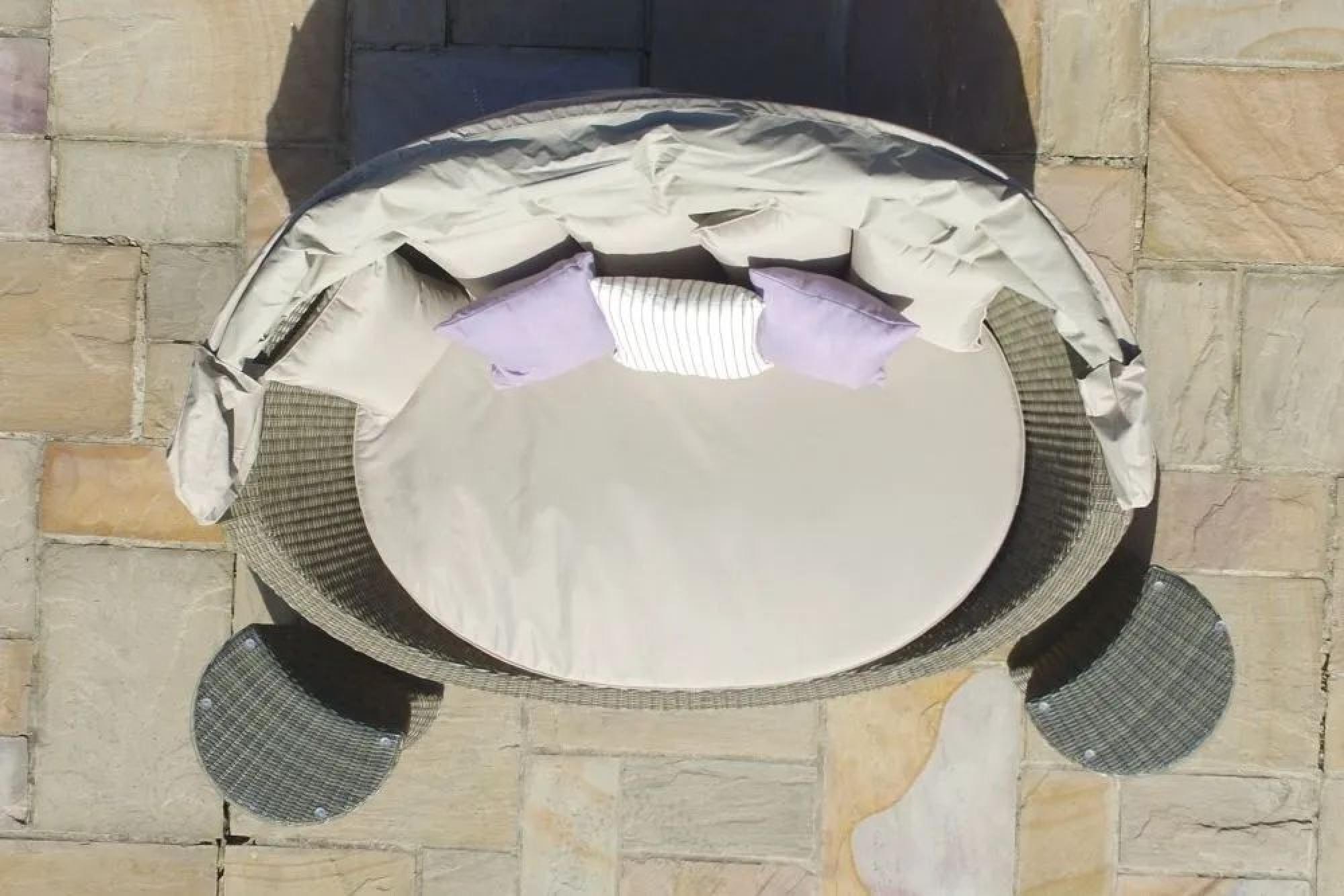 Product photograph of Maze Winchester Rattan Daybed from Choice Furniture Superstore.