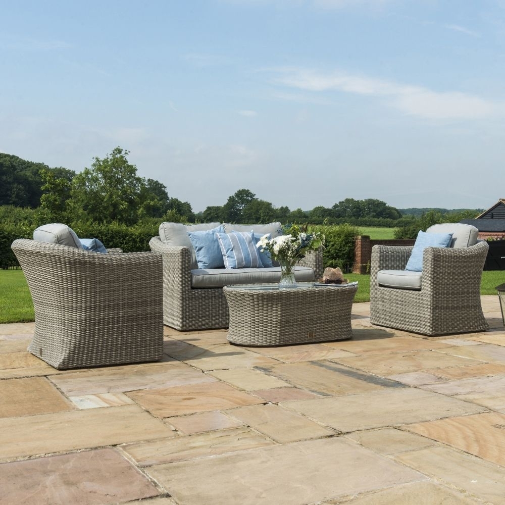 Product photograph of Maze Oxford 2 Seat Rattan Sofa Set from Choice Furniture Superstore.