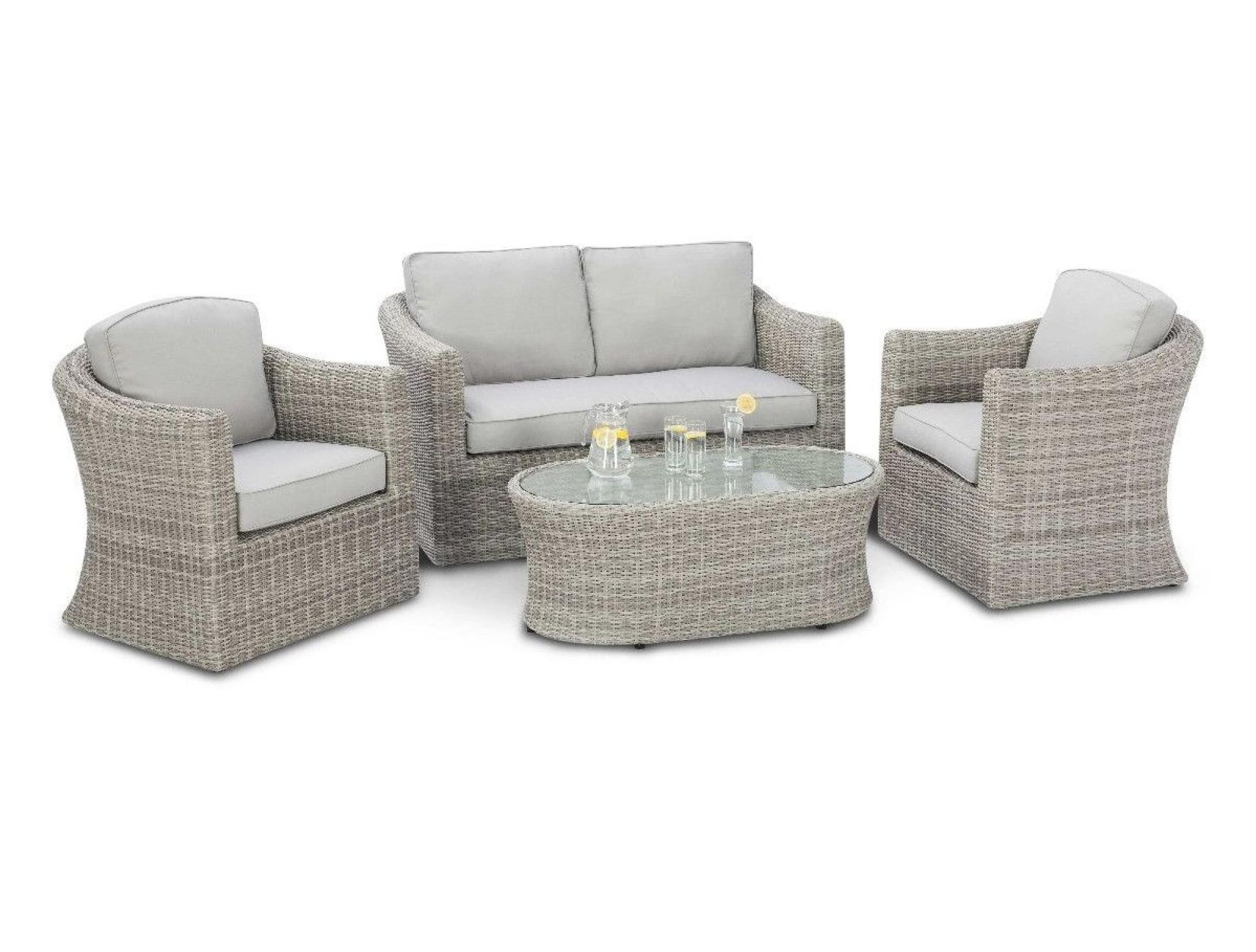 Product photograph of Maze Oxford 2 Seat Rattan Sofa Set from Choice Furniture Superstore.