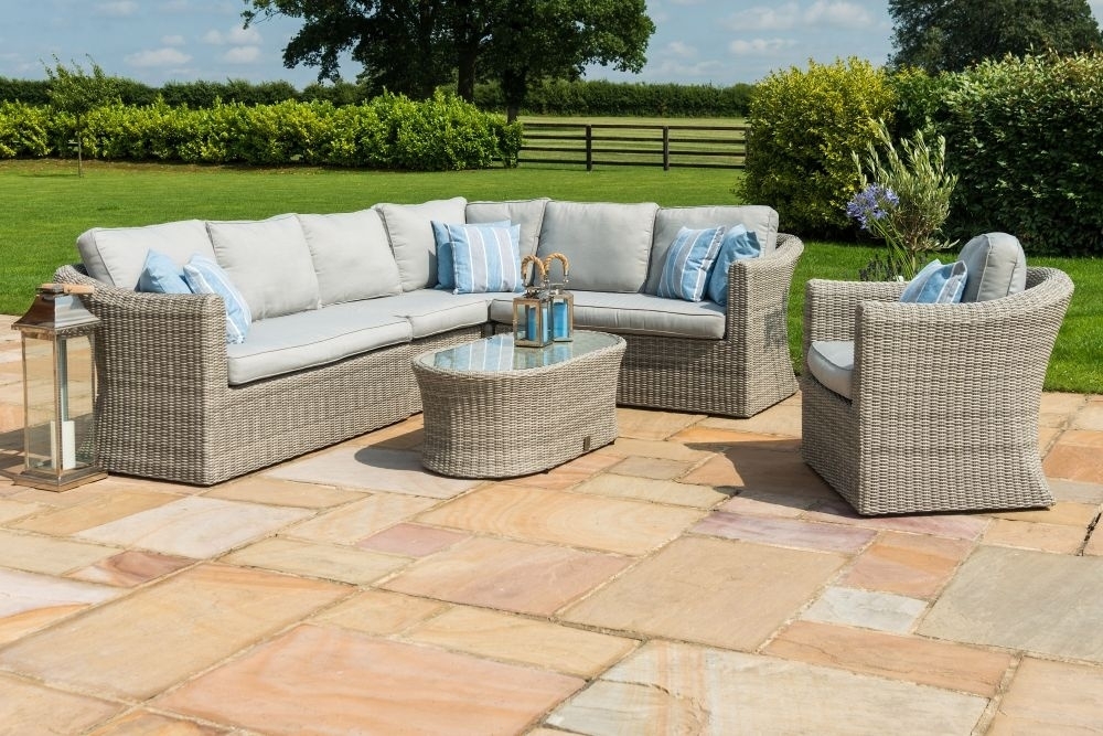 Product photograph of Maze Oxford Large Rattan Corner Group With Additional Armchair from Choice Furniture Superstore.