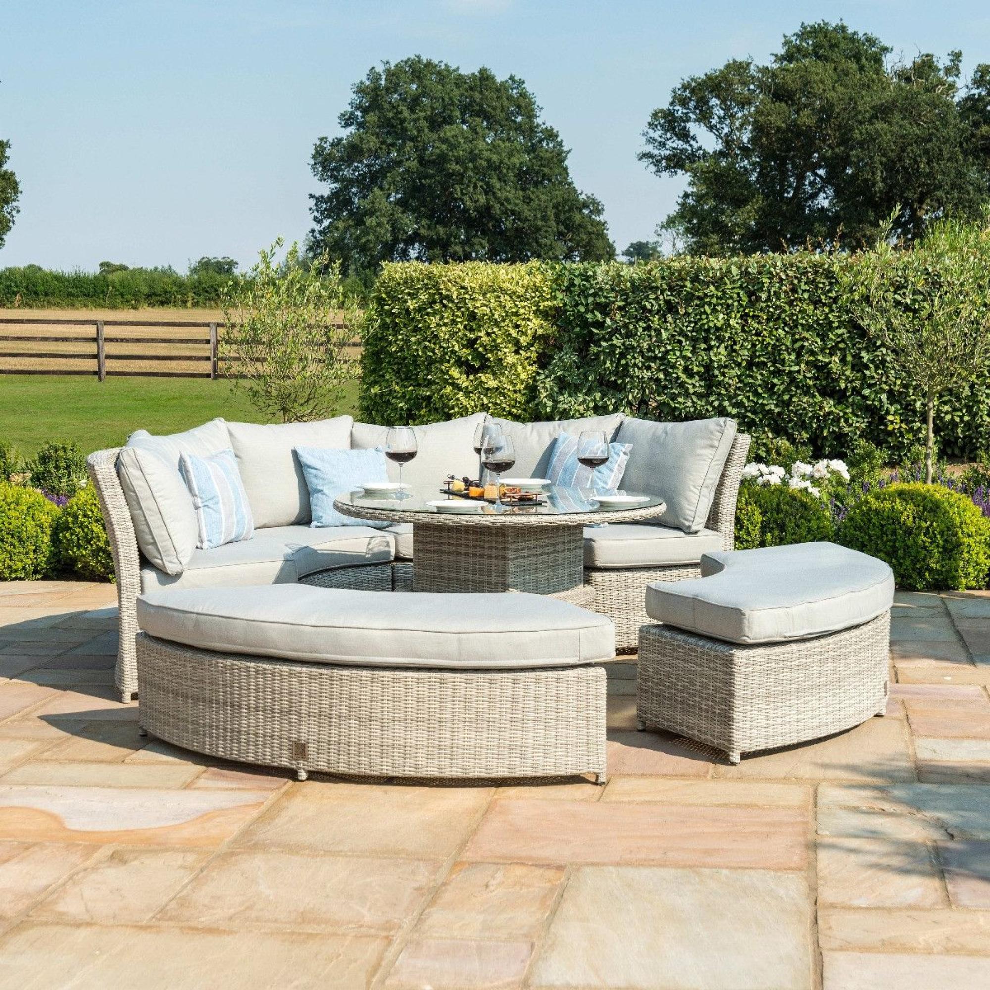 Product photograph of Maze Oxford Rattan Lifestyle Suite With Rising Table from Choice Furniture Superstore.