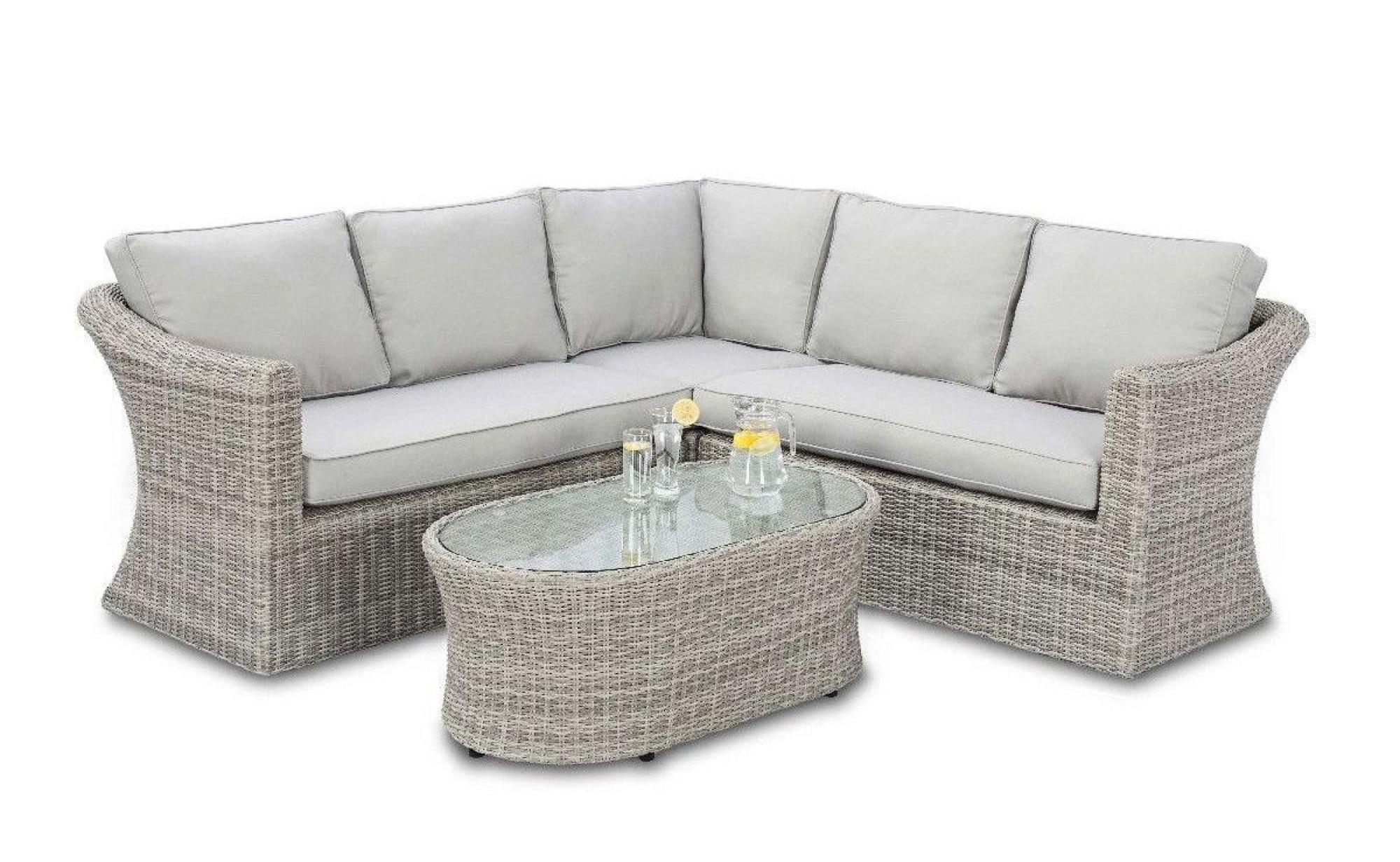 Product photograph of Maze Oxford Small Rattan Corner Sofa Set from Choice Furniture Superstore.