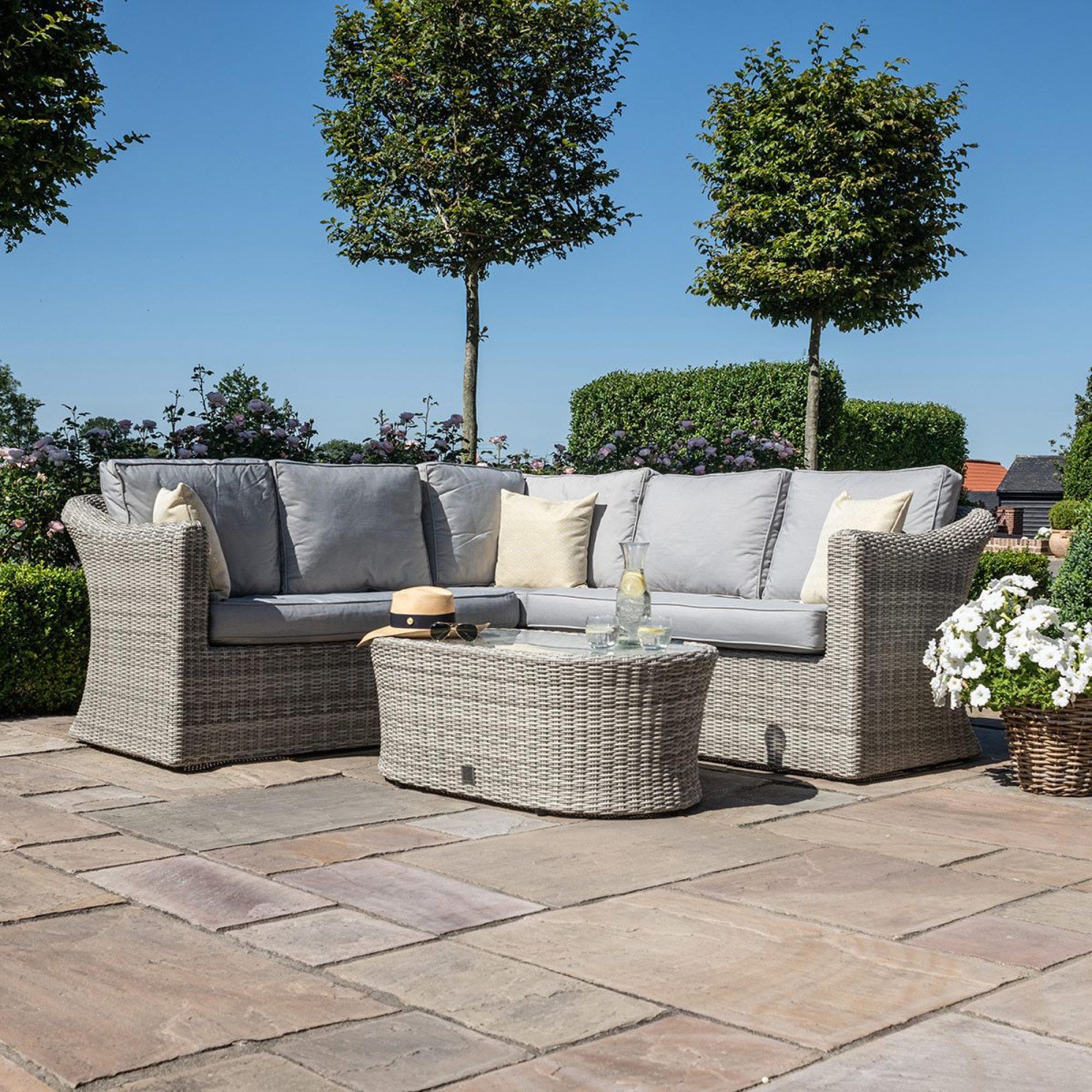 Product photograph of Maze Oxford Small Rattan Corner Sofa Set from Choice Furniture Superstore.