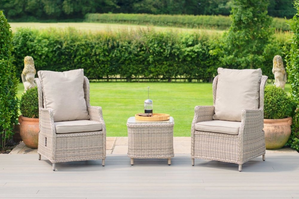 Product photograph of Maze Cotswold Reclining 2 Seat Rattan Lounge Set from Choice Furniture Superstore.