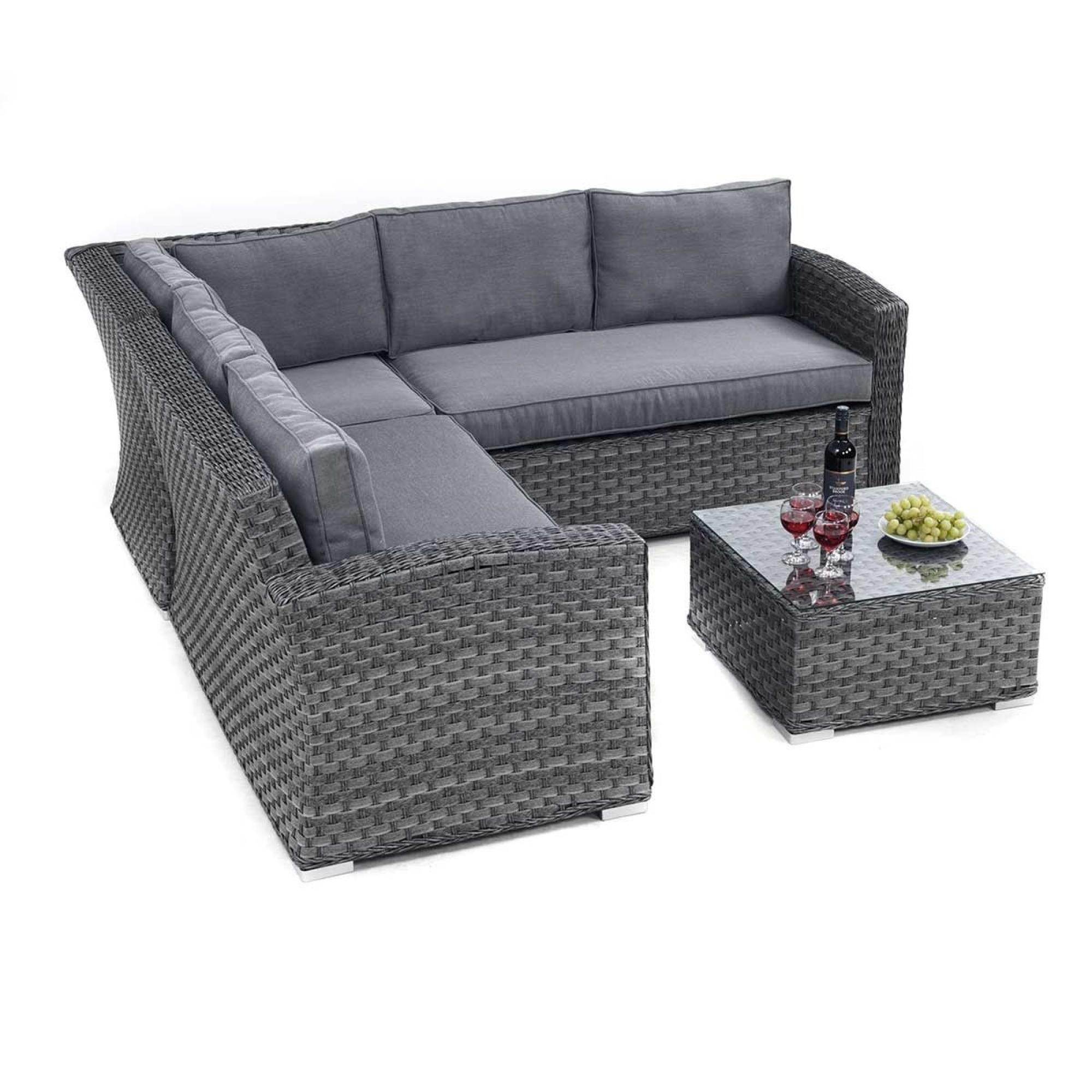 Product photograph of Maze Victoria Small Rattan Corner Group from Choice Furniture Superstore.
