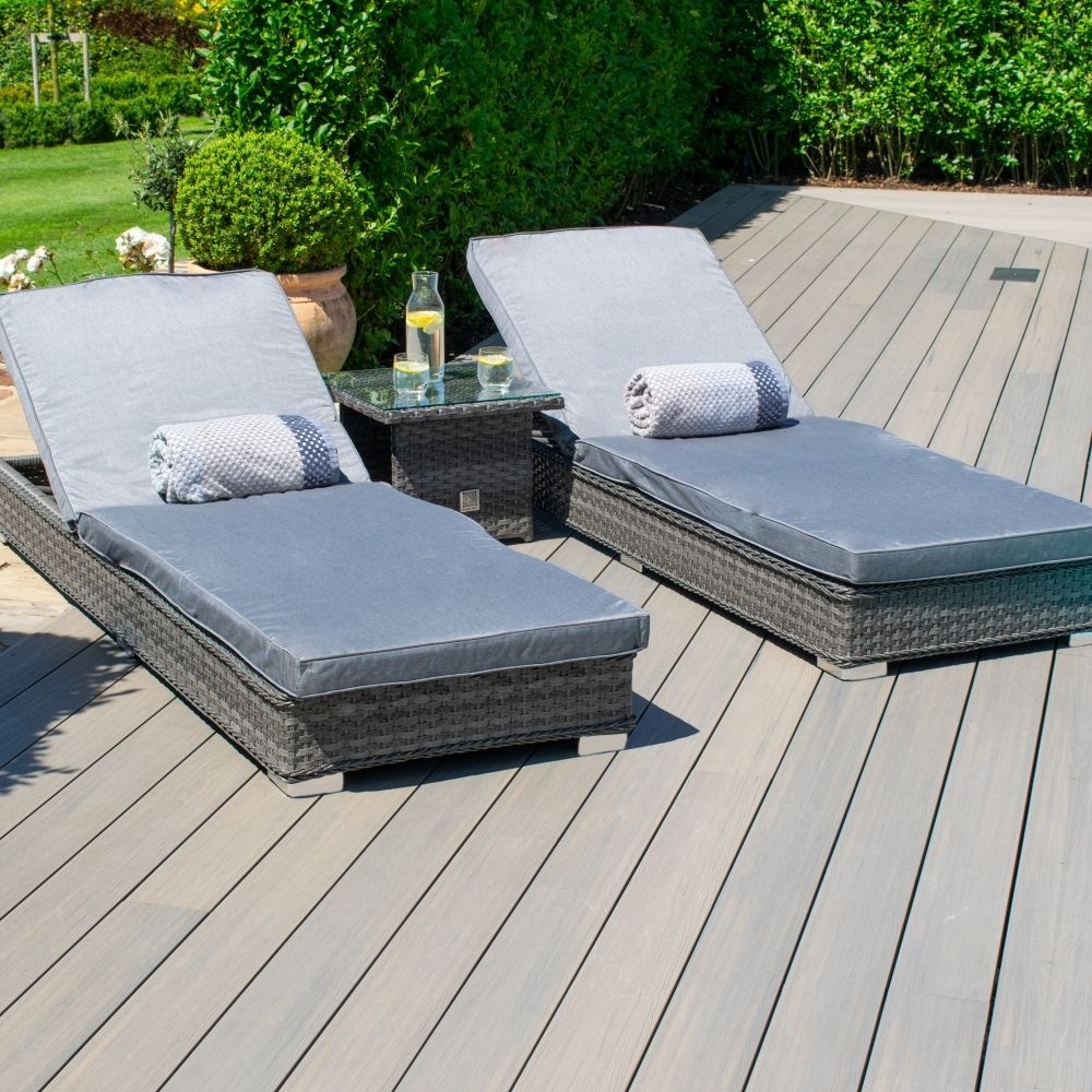 Product photograph of Maze Victoria Rattan Sunlounger Set from Choice Furniture Superstore.