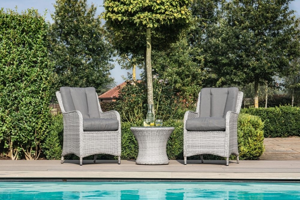 Product photograph of Maze Ascot Rattan Bistro Set With Weatherproof Cushions from Choice Furniture Superstore.