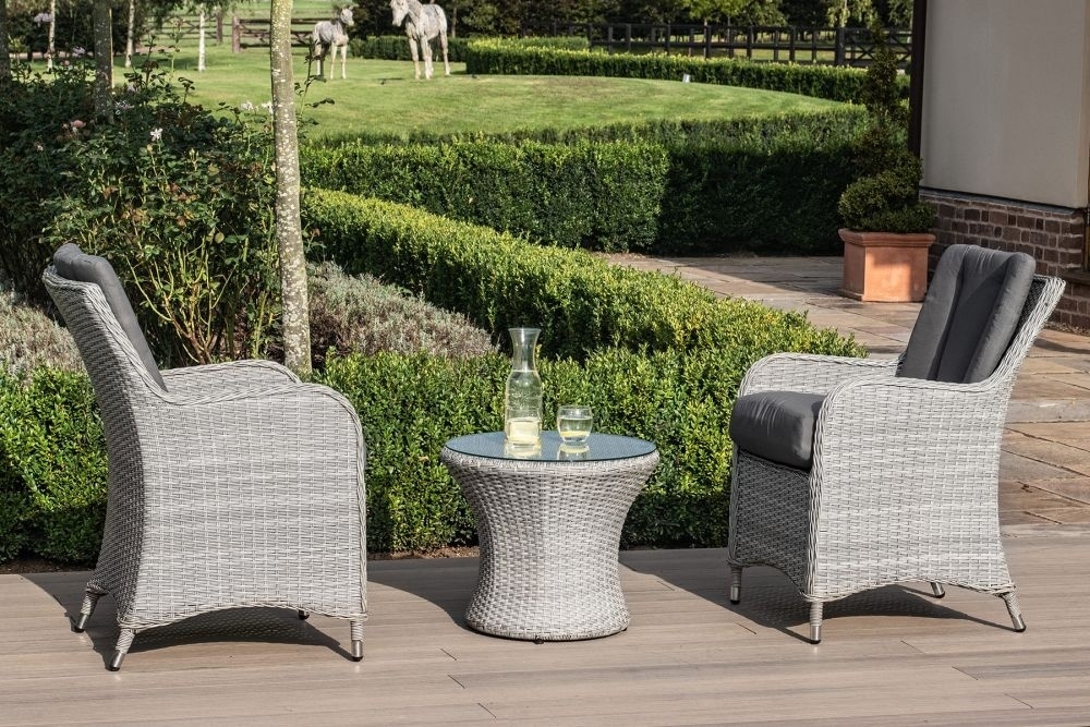 Product photograph of Maze Ascot Rattan Bistro Set With Weatherproof Cushions from Choice Furniture Superstore.