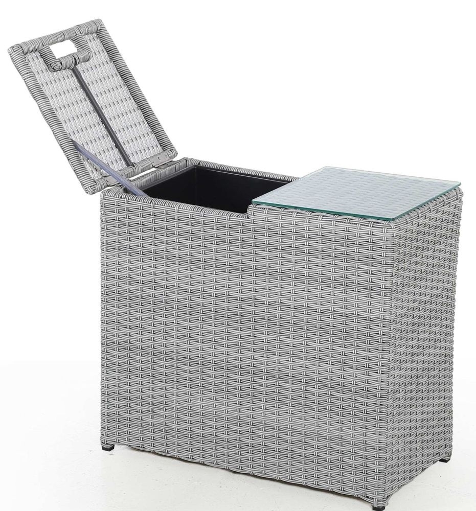Product photograph of Maze Ascot Rattan Ice Bucket Side Table from Choice Furniture Superstore.
