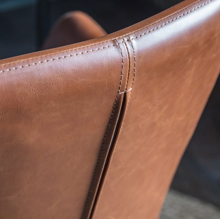 Product photograph of Faraday Brown Leather Swivel Chair from Choice Furniture Superstore.