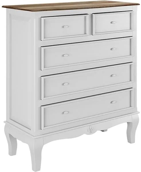 Product photograph of Fleur French Style White Shabby Chic 2 3 Drawer Chest - Made In Solid Mango Wood from Choice Furniture Superstore.